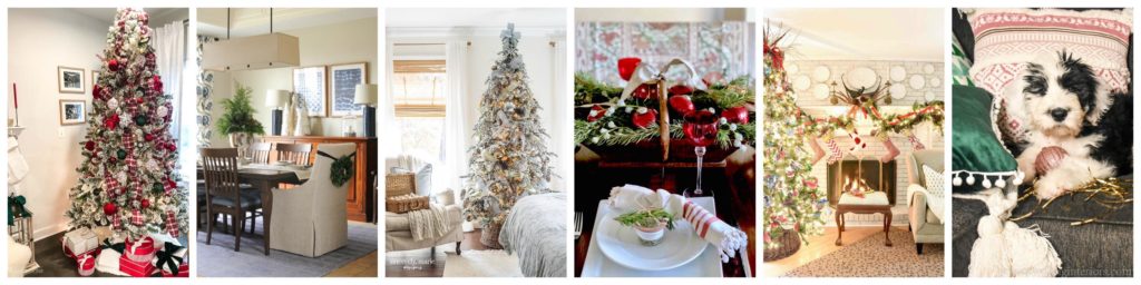 closeups of other homes decorated for christmas on the christmas home tour