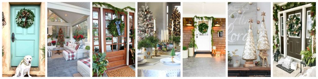 closeups of other homes decorated for christmas on the christmas home tour